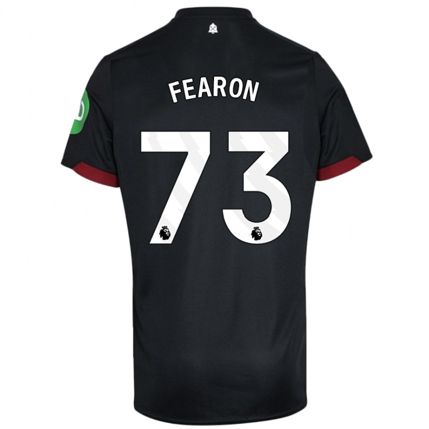 Men Football Preston Fearon #73 Black White Away Jersey 2024/25 T-Shirt Canada