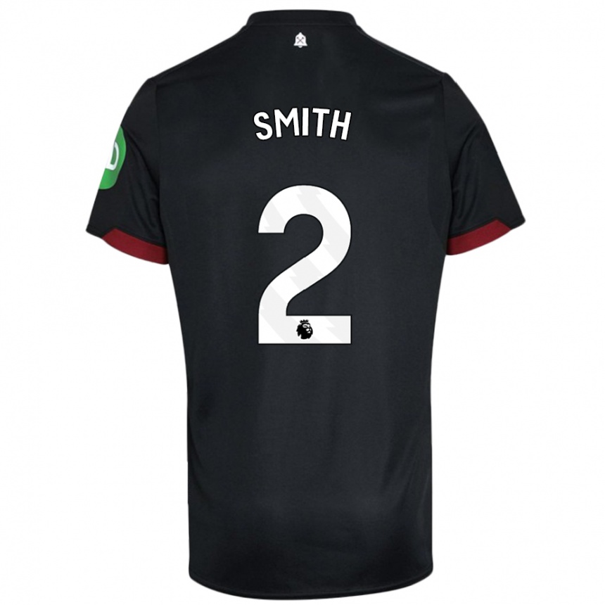 Homme Football Maillot Kirsty Smith #2 Noir Blanc Tenues Extérieur 2024/25 Canada