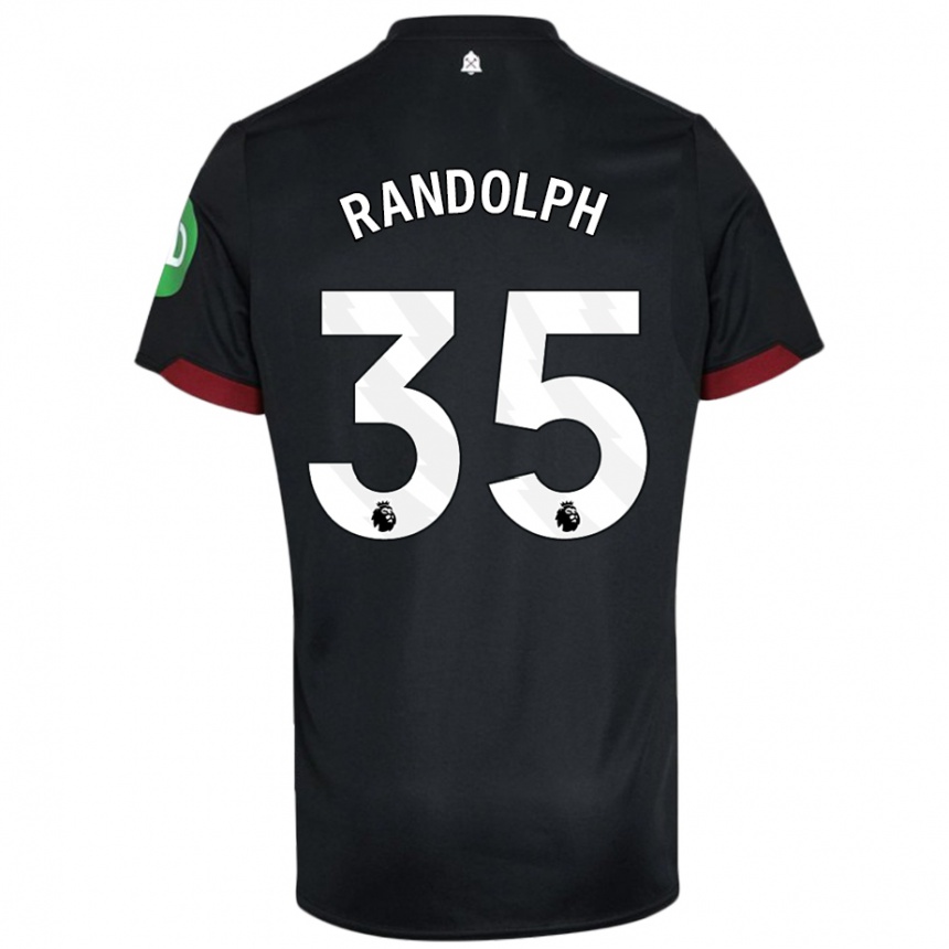 Men Football Darren Randolph #35 Black White Away Jersey 2024/25 T-Shirt Canada