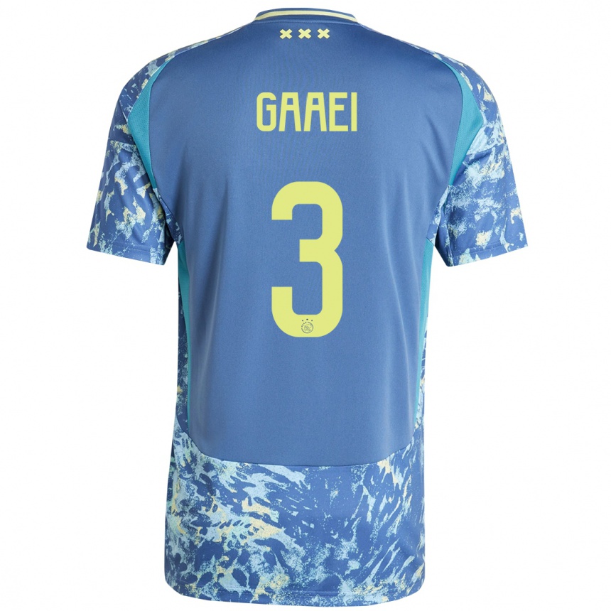 Homme Football Maillot Anton Gaaei #3 Gris Bleu Jaune Tenues Extérieur 2024/25 Canada