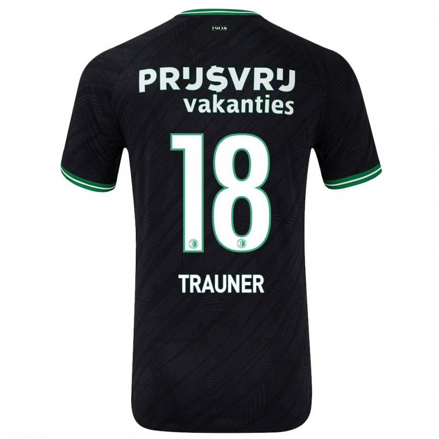 Men Football Gernot Trauner #18 Black Green Away Jersey 2024/25 T-Shirt Canada