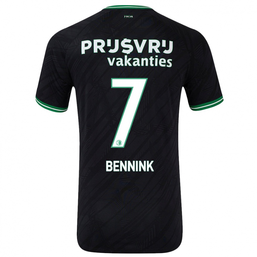 Homme Football Maillot Maxime Bennink #7 Noir Vert Tenues Extérieur 2024/25 Canada