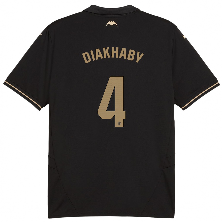 Men Football Mouctar Diakhaby #4 Black Away Jersey 2024/25 T-Shirt Canada