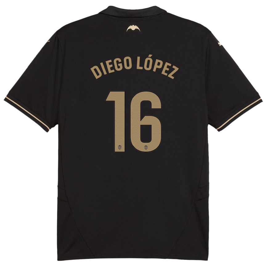 Homme Football Maillot Diego López #16 Noir Tenues Extérieur 2024/25 Canada