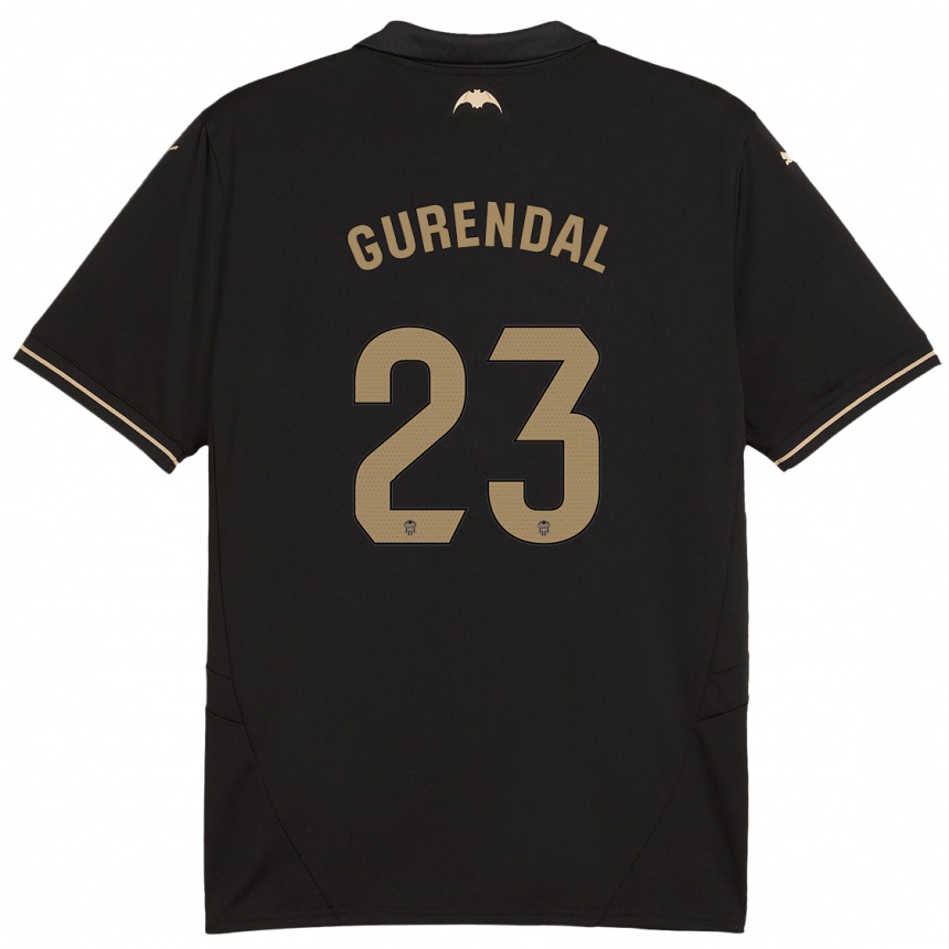 Men Football Alexander Gurendal #23 Black Away Jersey 2024/25 T-Shirt Canada