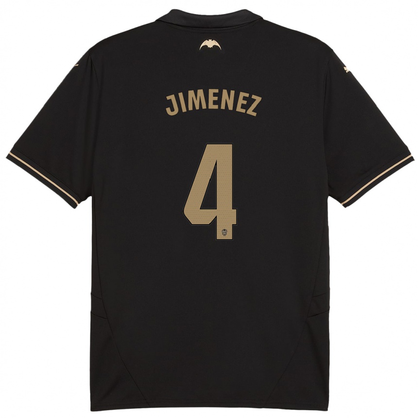 Men Football Maria Jimenez #4 Black Away Jersey 2024/25 T-Shirt Canada