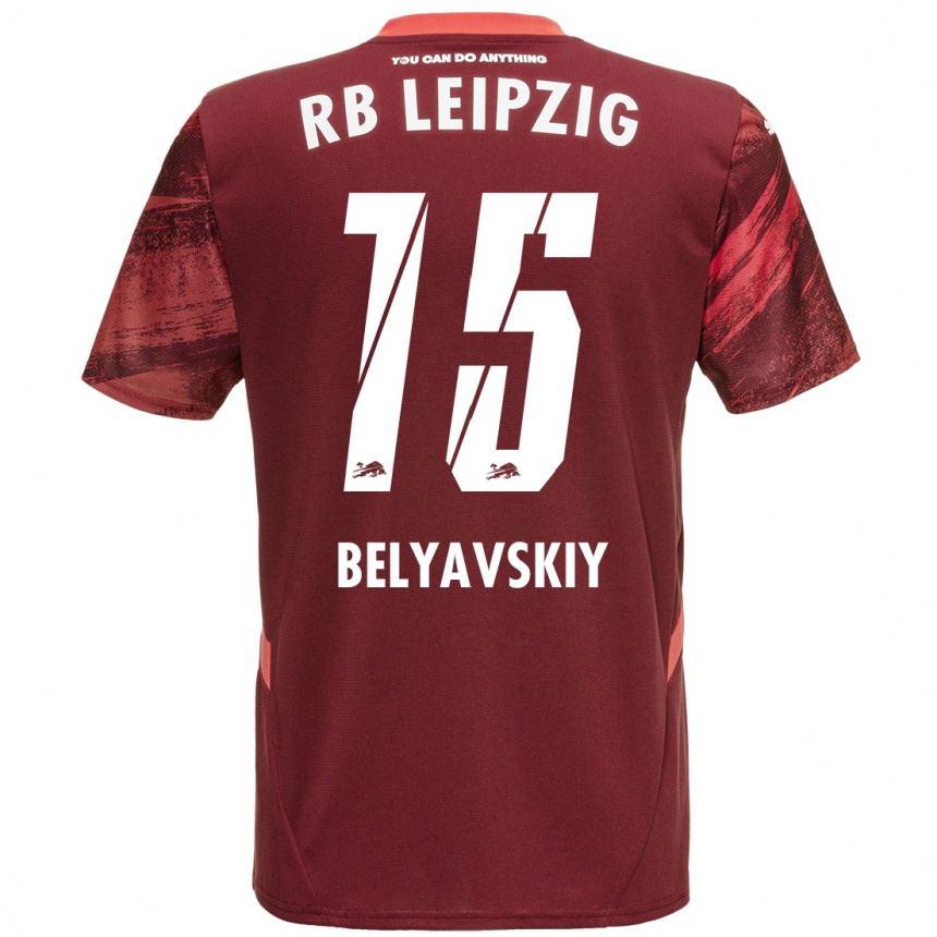 Men Football David Belyavskiy #15 Burgundy Away Jersey 2024/25 T-Shirt Canada