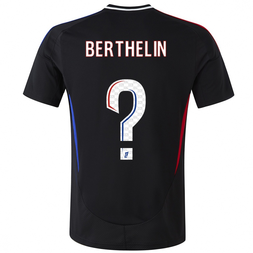 Men Football Romain Berthelin #0 Black Away Jersey 2024/25 T-Shirt Canada