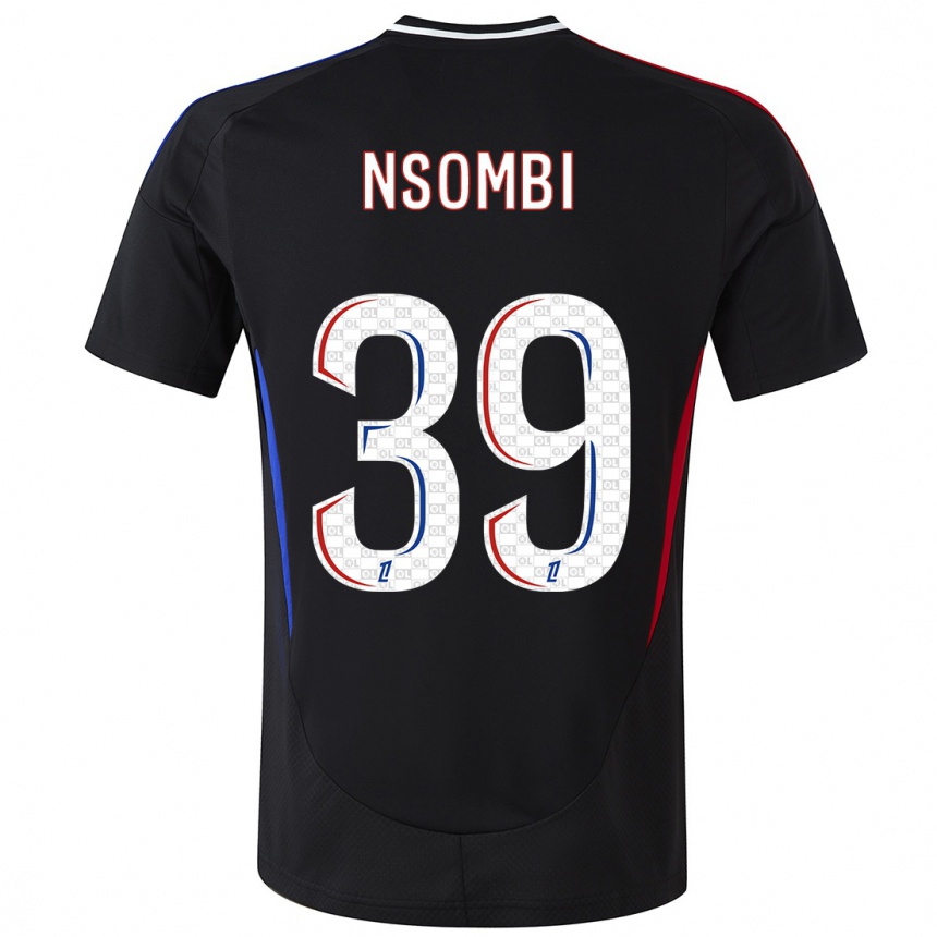 Men Football Gael Nsombi #39 Black Away Jersey 2024/25 T-Shirt Canada