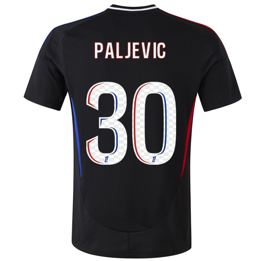 Men Football Alyssia Paljevic #30 Black Away Jersey 2024/25 T-Shirt Canada