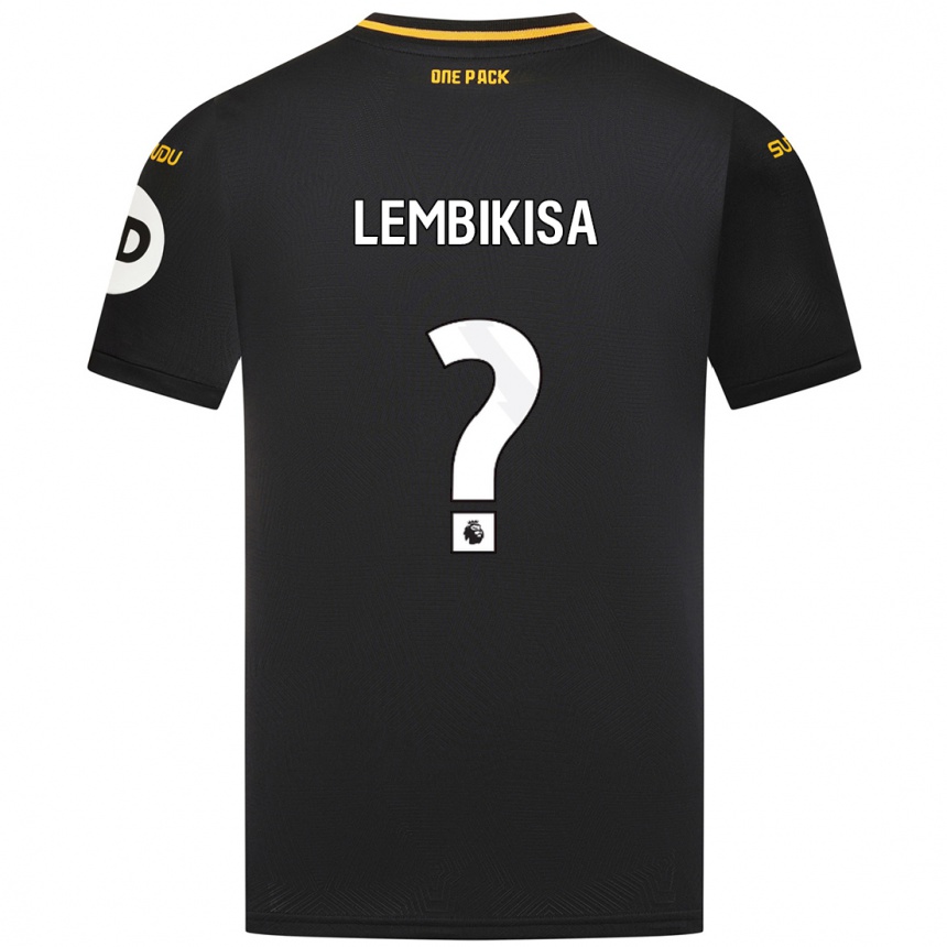 Men Football Dexter Lembikisa #0 Black Away Jersey 2024/25 T-Shirt Canada