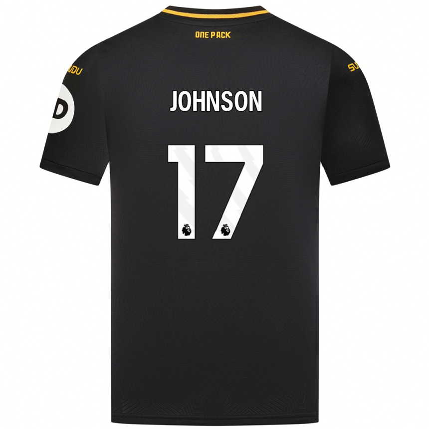 Men Football Katie Johnson #17 Black Away Jersey 2024/25 T-Shirt Canada