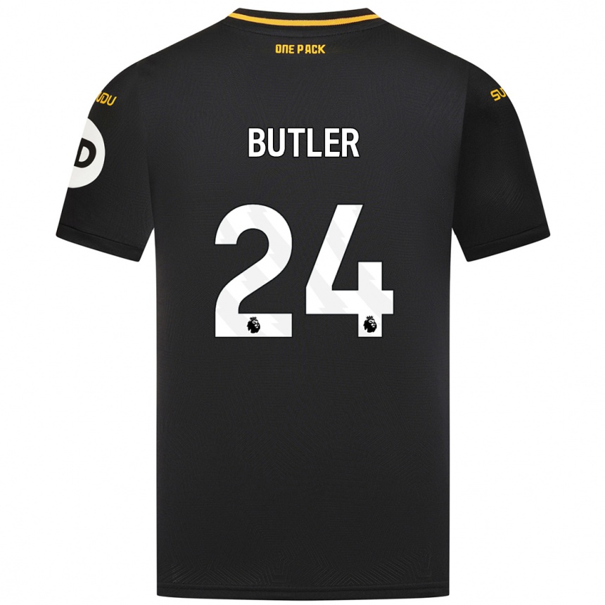 Men Football Elli Butler #24 Black Away Jersey 2024/25 T-Shirt Canada