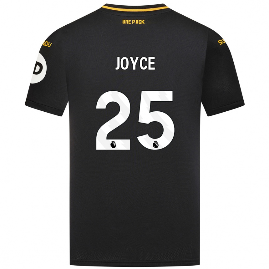 Men Football Leonie Joyce #25 Black Away Jersey 2024/25 T-Shirt Canada