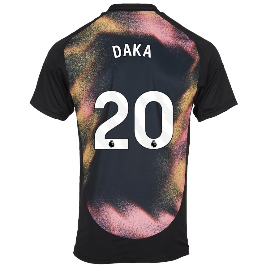 Men Football Patson Daka #20 Black White Away Jersey 2024/25 T-Shirt Canada