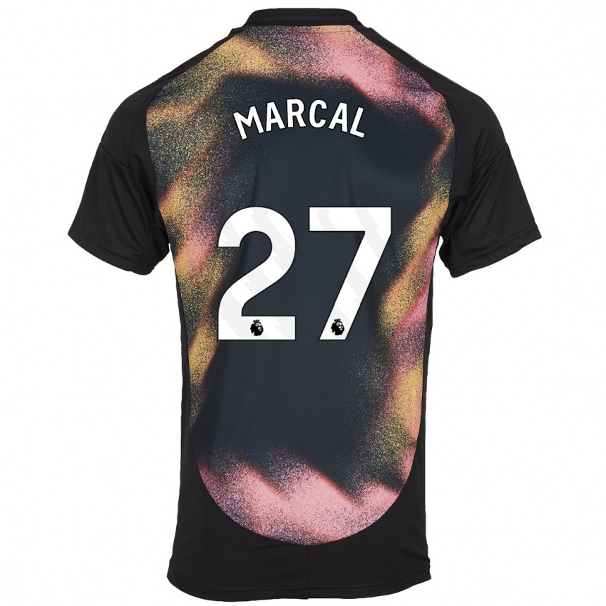 Men Football Wanya Marçal #27 Black White Away Jersey 2024/25 T-Shirt Canada