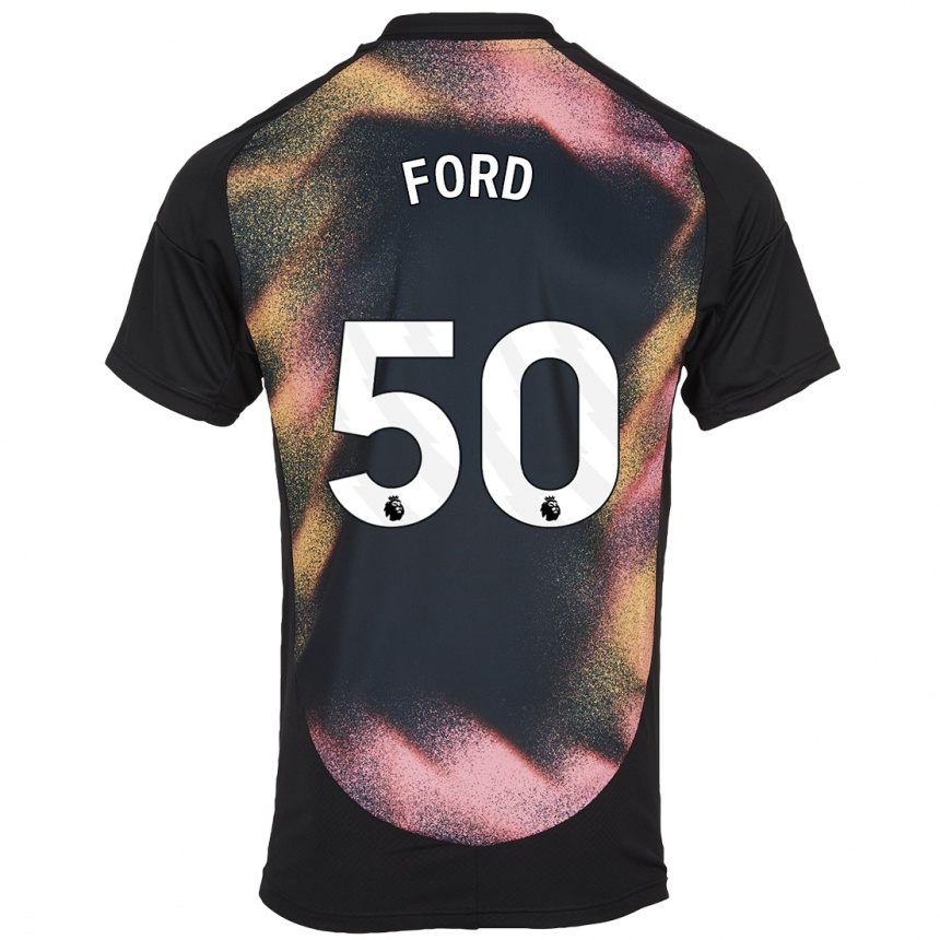 Homme Football Maillot Harvey Godsmark-Ford #50 Noir Blanc Tenues Extérieur 2024/25 Canada