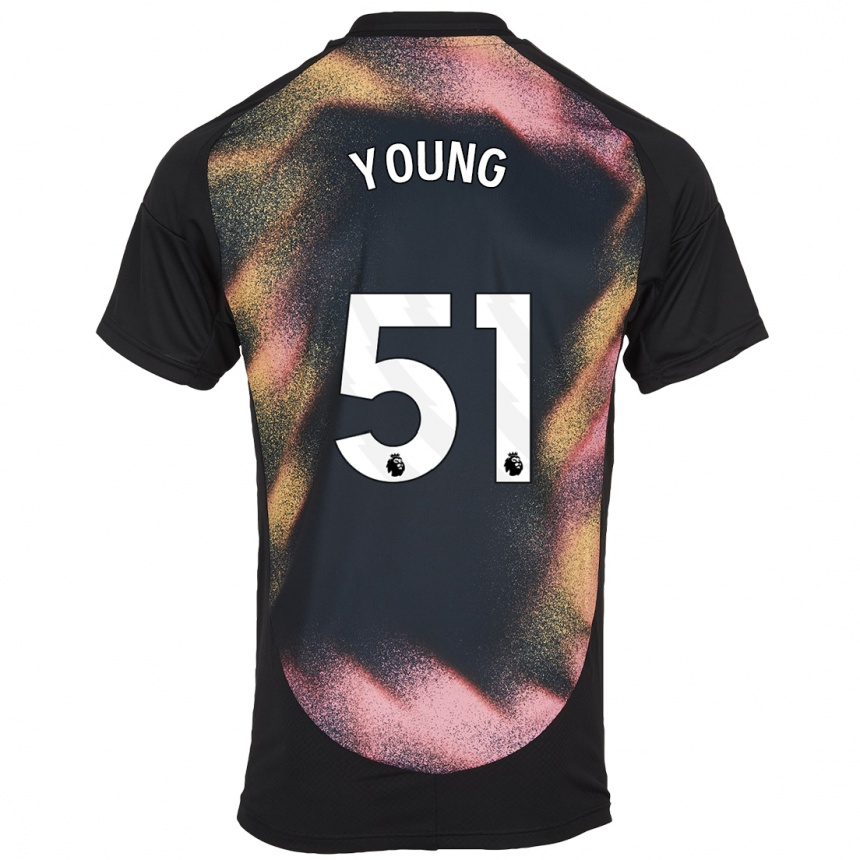 Men Football Brad Young #51 Black White Away Jersey 2024/25 T-Shirt Canada