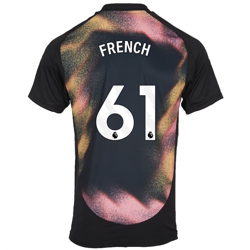 Men Football Harry French #61 Black White Away Jersey 2024/25 T-Shirt Canada