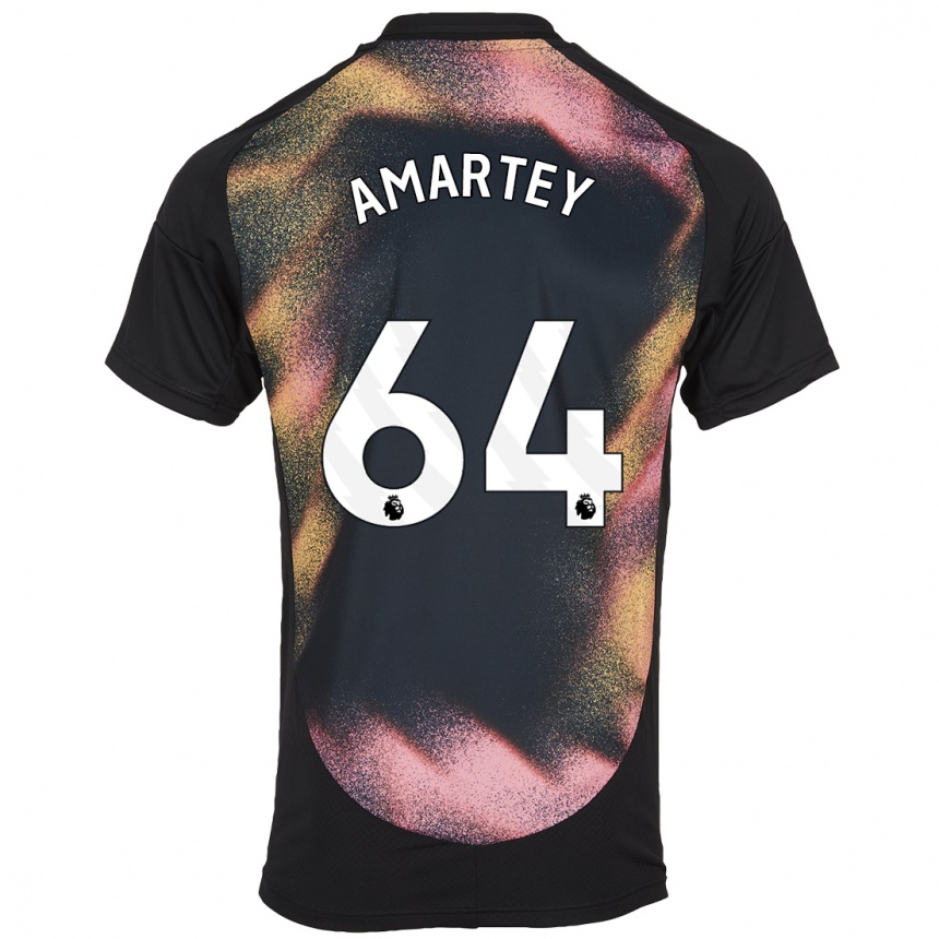 Men Football Bobby Amartey #64 Black White Away Jersey 2024/25 T-Shirt Canada