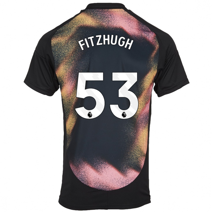 Men Football Ethan Fitzhugh #53 Black White Away Jersey 2024/25 T-Shirt Canada