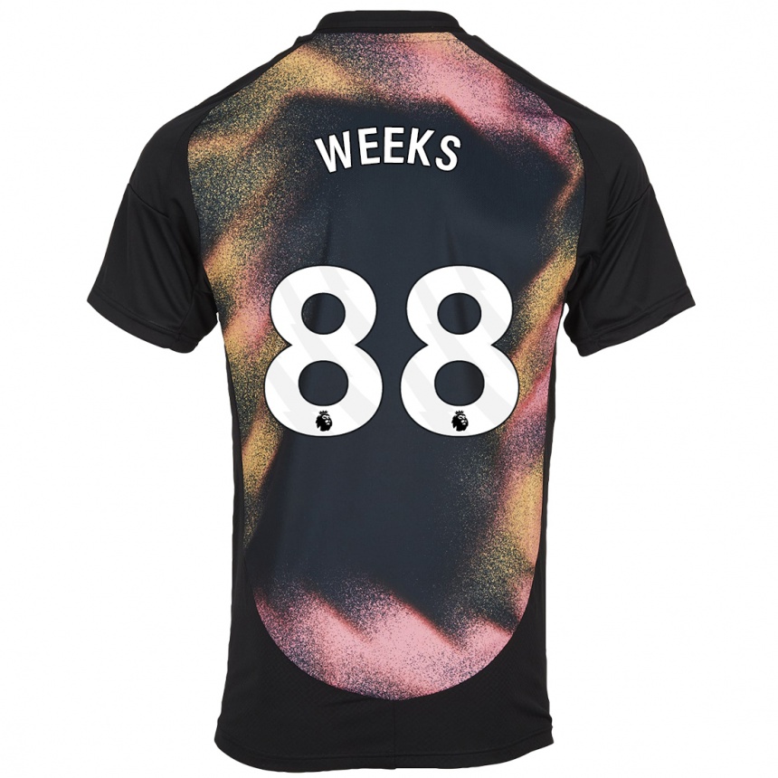 Men Football Tyler Weeks #88 Black White Away Jersey 2024/25 T-Shirt Canada