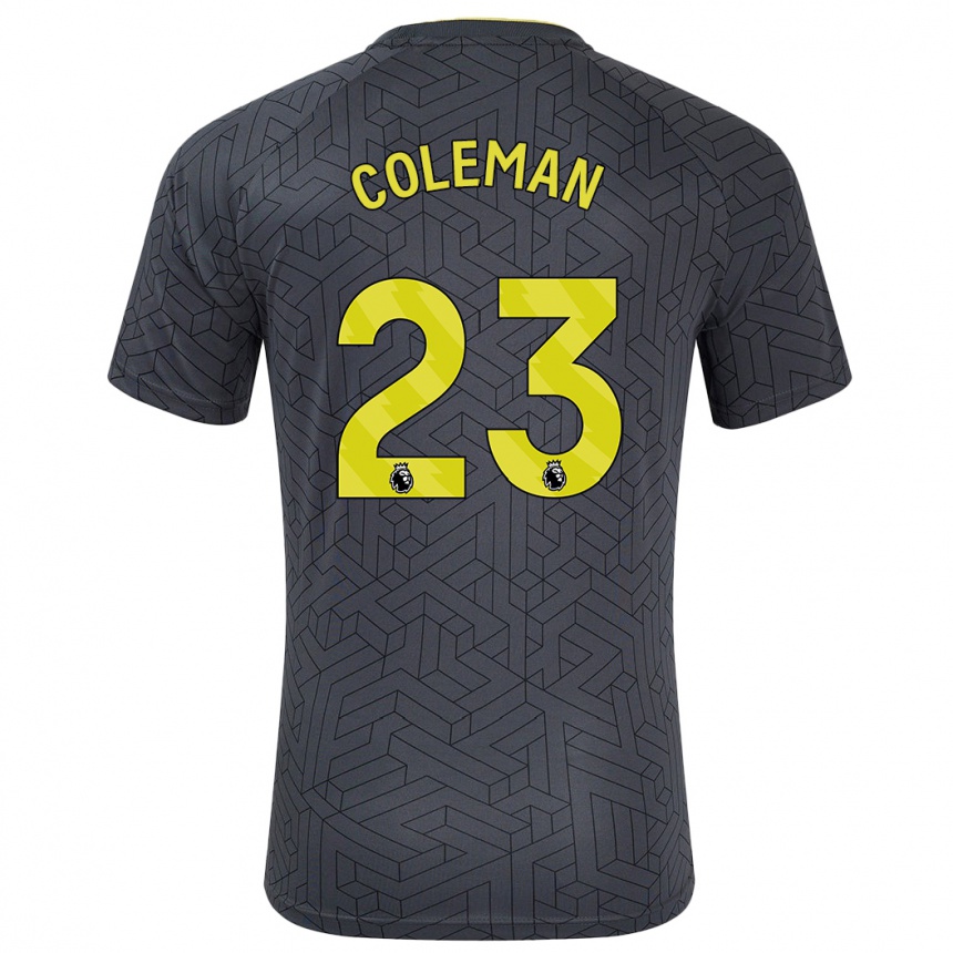 Men Football Seamus Coleman #23 Black Yellow Away Jersey 2024/25 T-Shirt Canada