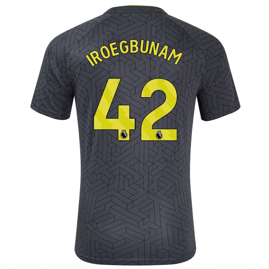 Homme Football Maillot Tim Iroegbunam #42 Noir Jaune Tenues Extérieur 2024/25 Canada