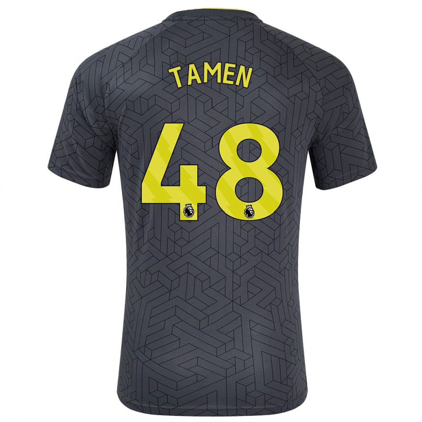 Men Football William Tamen #48 Black Yellow Away Jersey 2024/25 T-Shirt Canada