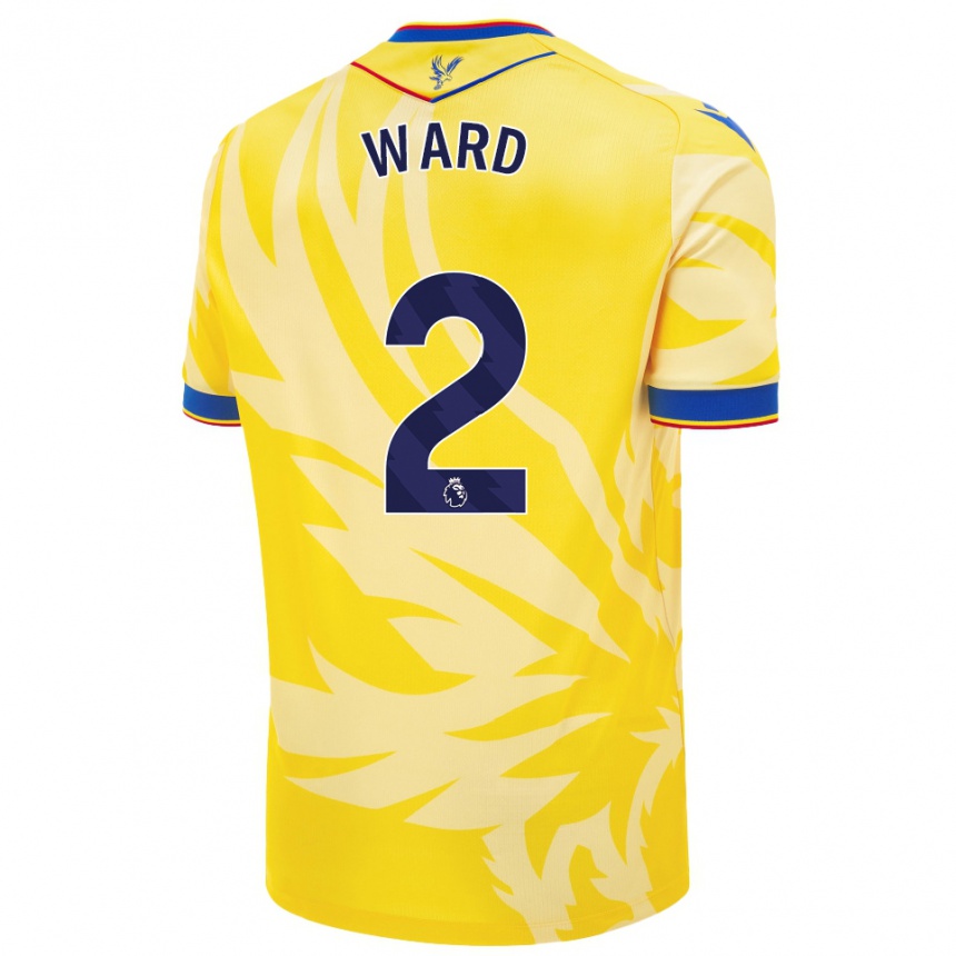 Men Football Joel Ward #2 Yellow Away Jersey 2024/25 T-Shirt Canada