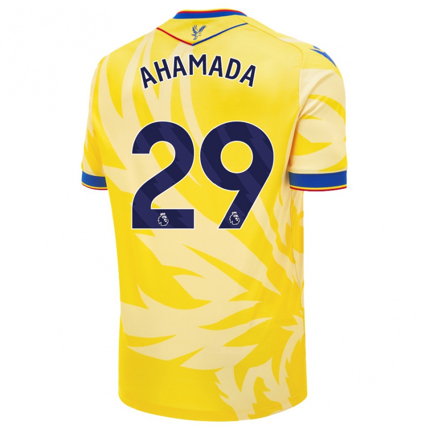 Homme Football Maillot Naouirou Ahamada #29 Jaune Tenues Extérieur 2024/25 Canada