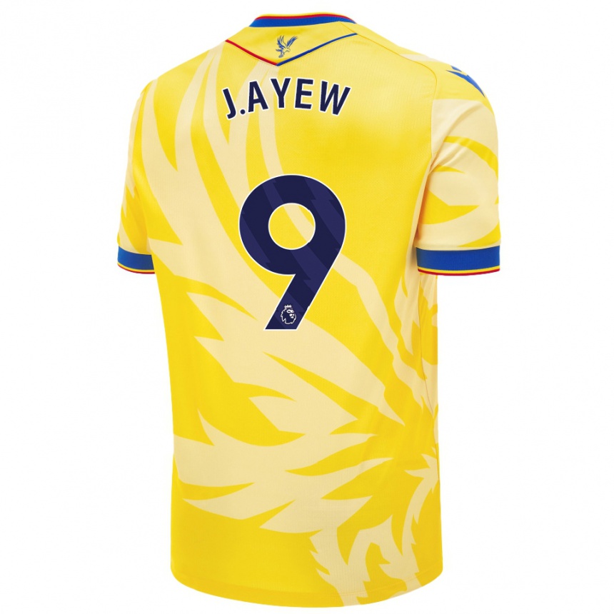 Men Football Jordan Ayew #9 Yellow Away Jersey 2024/25 T-Shirt Canada