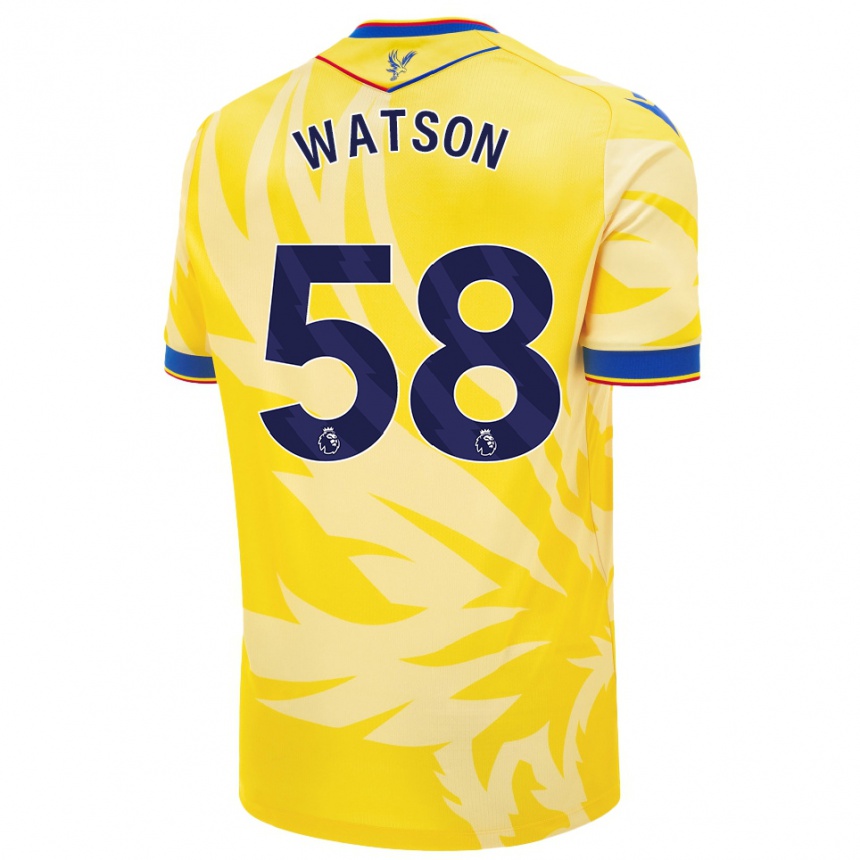 Men Football Noah Watson #58 Yellow Away Jersey 2024/25 T-Shirt Canada