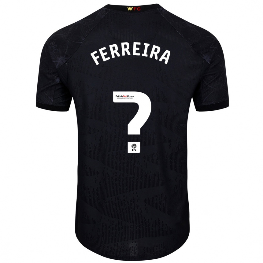 Men Football João Ferreira #0 Black White Away Jersey 2024/25 T-Shirt Canada