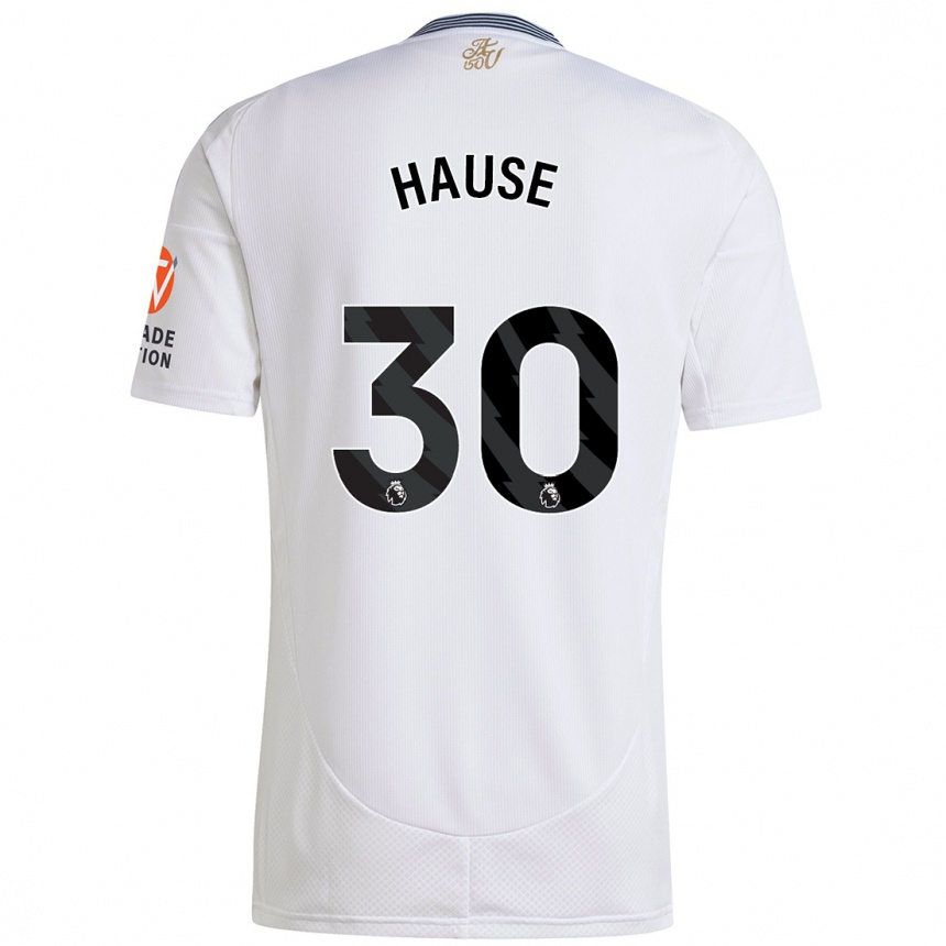 Men Football Kortney Hause #30 White Away Jersey 2024/25 T-Shirt Canada