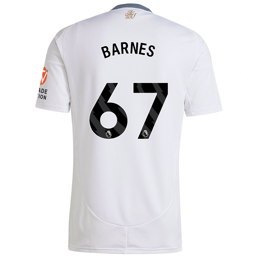 Men Football Mikell Barnes #67 White Away Jersey 2024/25 T-Shirt Canada