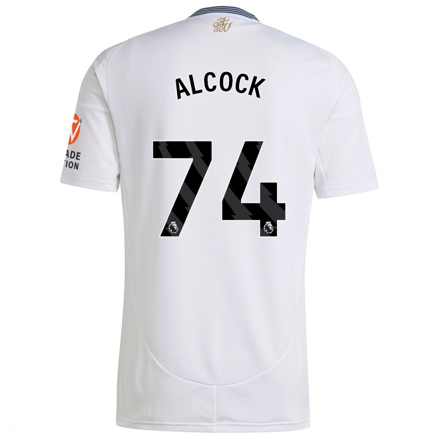 Men Football Todd Alcock #74 White Away Jersey 2024/25 T-Shirt Canada