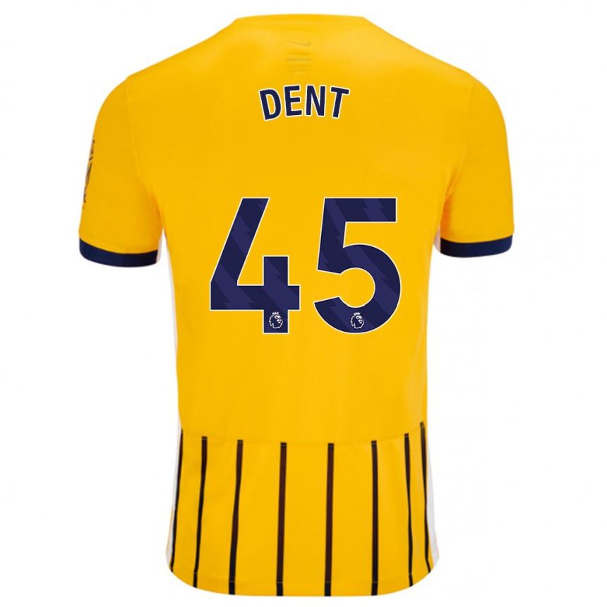 Men Football Lily Dent #45 Gold Blue Pinstripes Away Jersey 2024/25 T-Shirt Canada