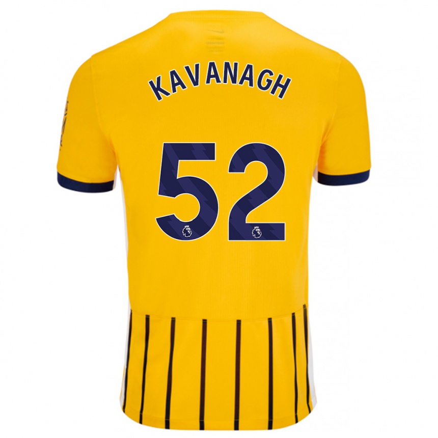 Homme Football Maillot Leigh Kavanagh #52 Doré Bleu À Fines Rayures Tenues Extérieur 2024/25 Canada