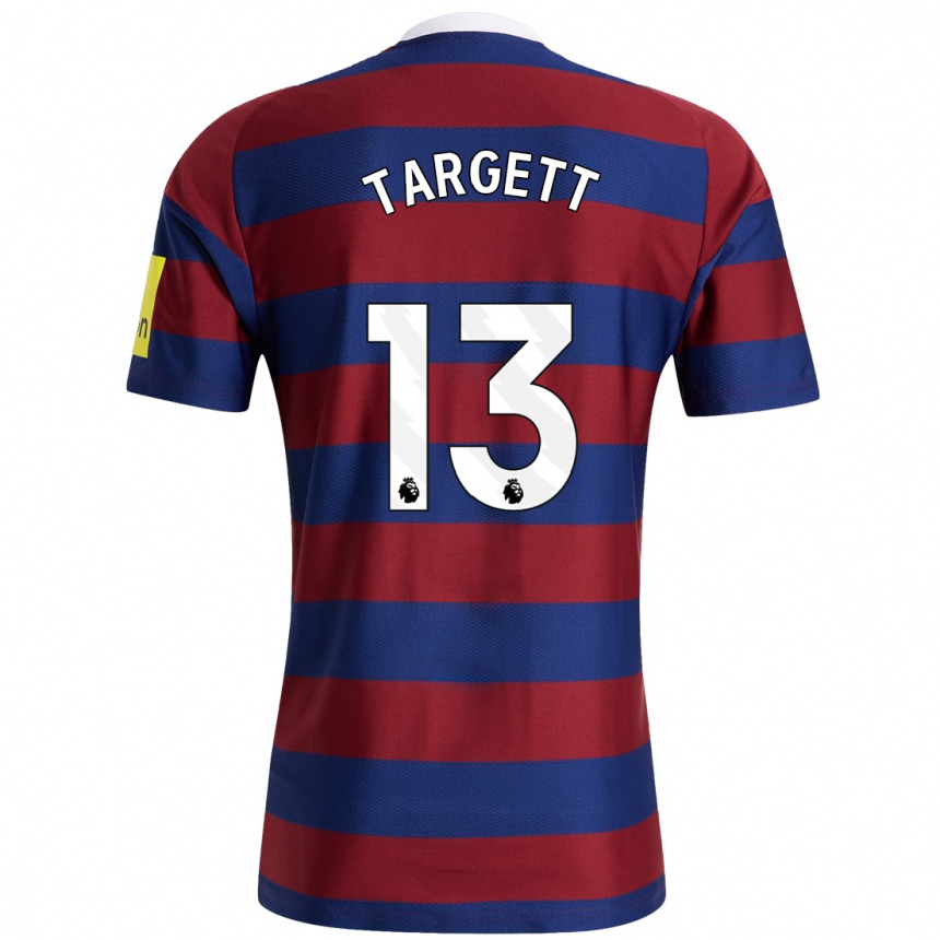 Men Football Matt Targett #13 Burgundy Navy Blue Away Jersey 2024/25 T-Shirt Canada