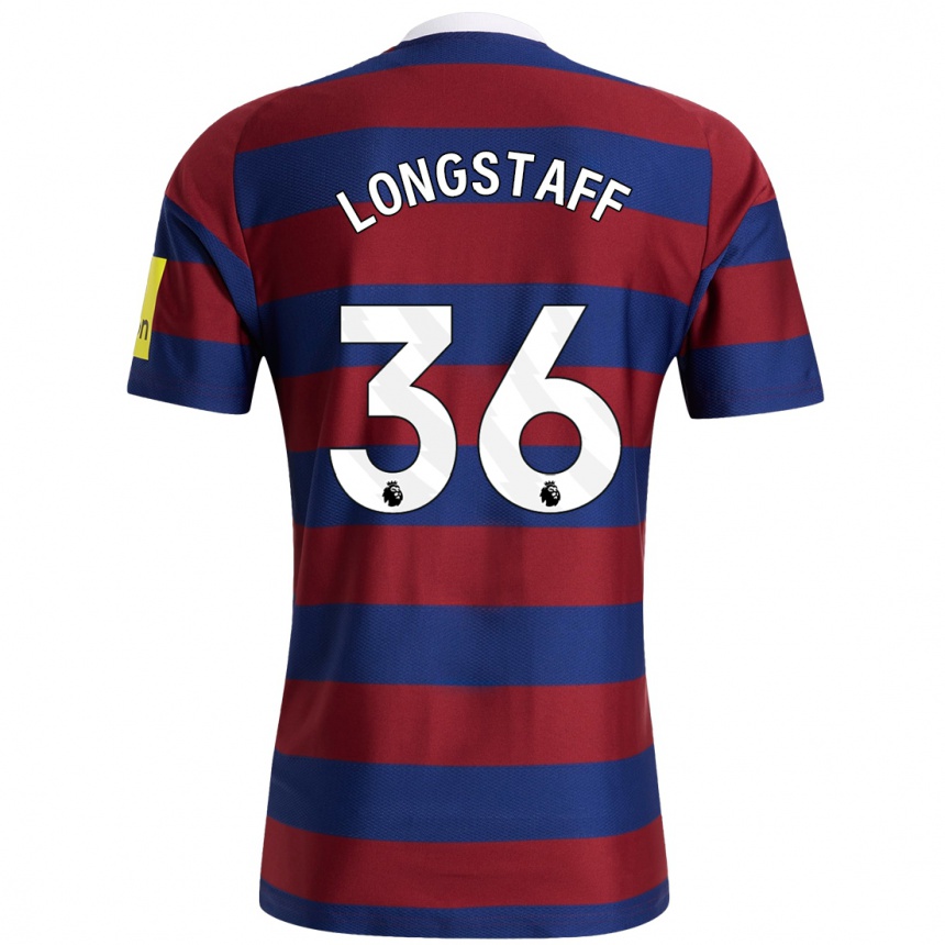 Homme Football Maillot Sean Longstaff #36 Bordeaux Bleu Marine Tenues Extérieur 2024/25 Canada