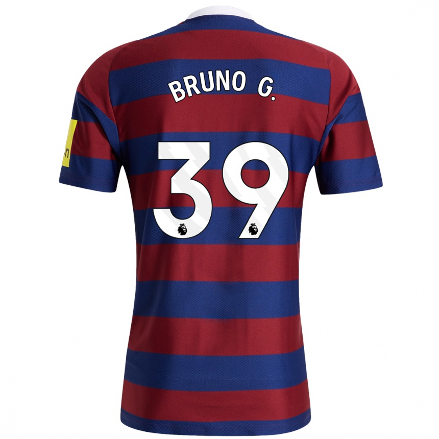 Homme Football Maillot Bruno Guimarães #39 Bordeaux Bleu Marine Tenues Extérieur 2024/25 Canada