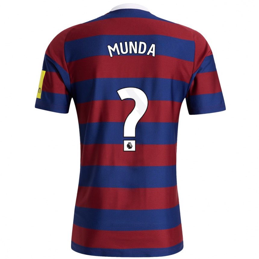 Homme Football Maillot Anthony Munda #0 Bordeaux Bleu Marine Tenues Extérieur 2024/25 Canada