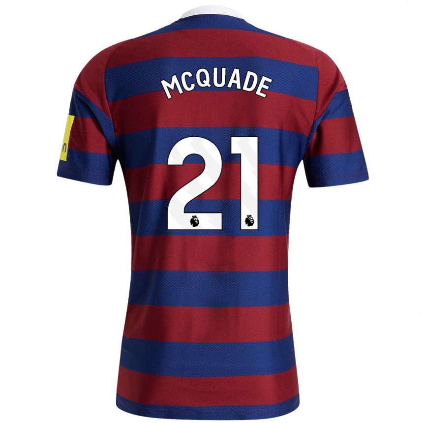 Men Football Jasmine Mcquade #21 Burgundy Navy Blue Away Jersey 2024/25 T-Shirt Canada