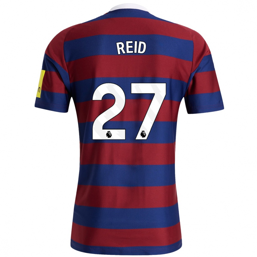 Homme Football Maillot Hannah Reid #27 Bordeaux Bleu Marine Tenues Extérieur 2024/25 Canada