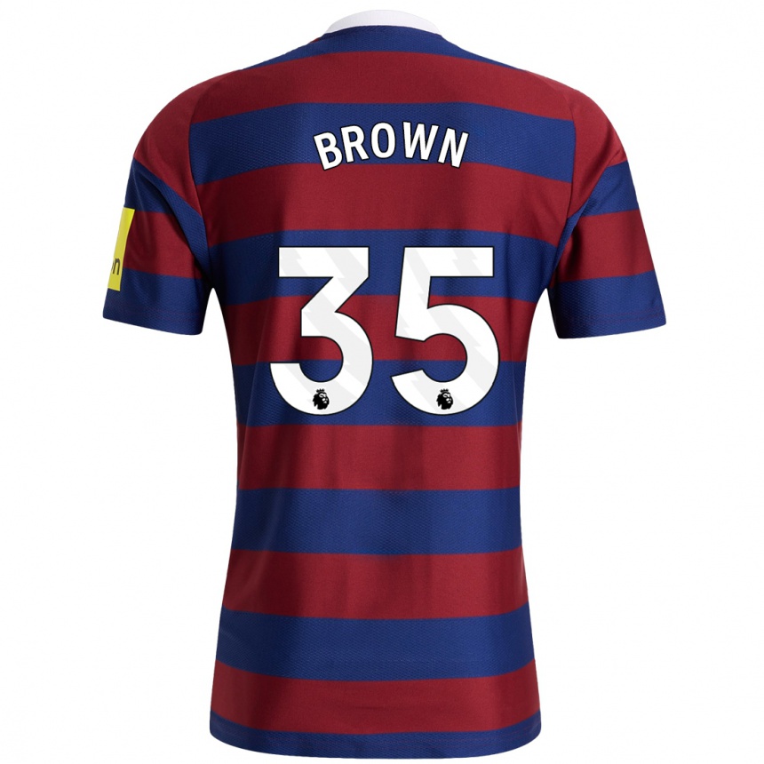 Men Football Will Brown #35 Burgundy Navy Blue Away Jersey 2024/25 T-Shirt Canada