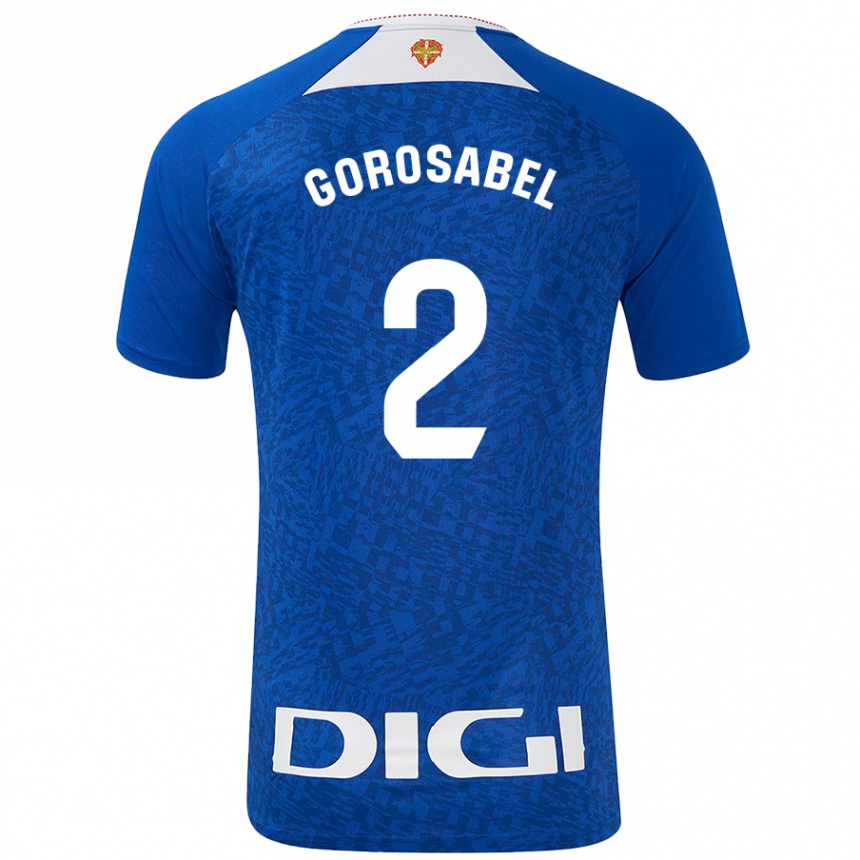 Homme Football Maillot Andoni Gorosabel #2 Bleu Roi Tenues Extérieur 2024/25 Canada