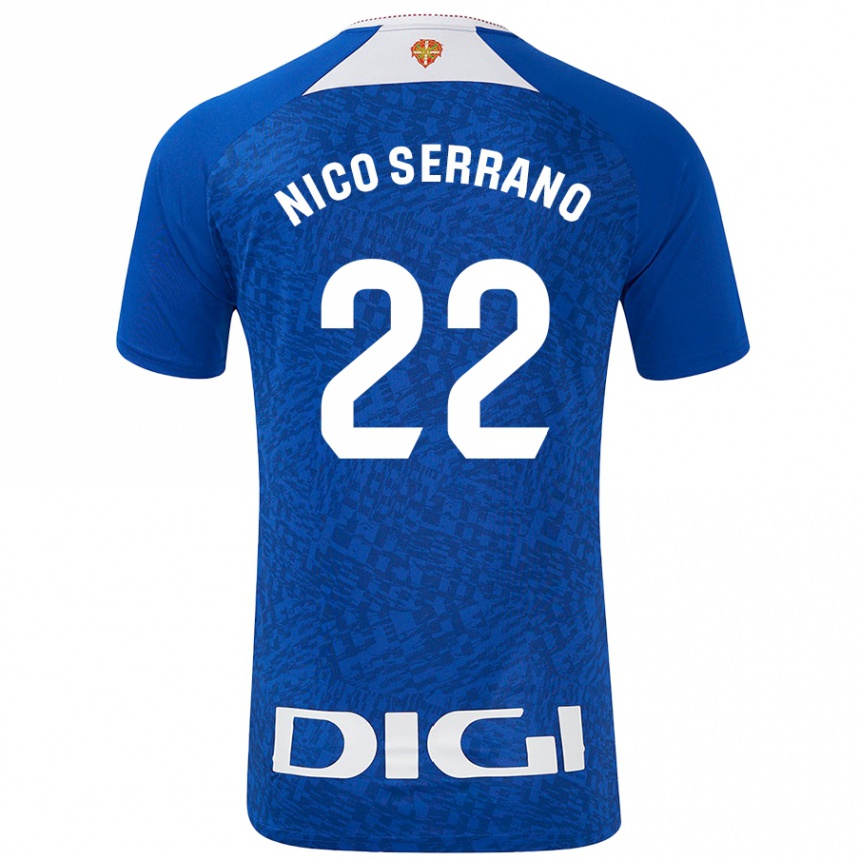 Men Football Nico Serrano #22 Royal Blue Away Jersey 2024/25 T-Shirt Canada