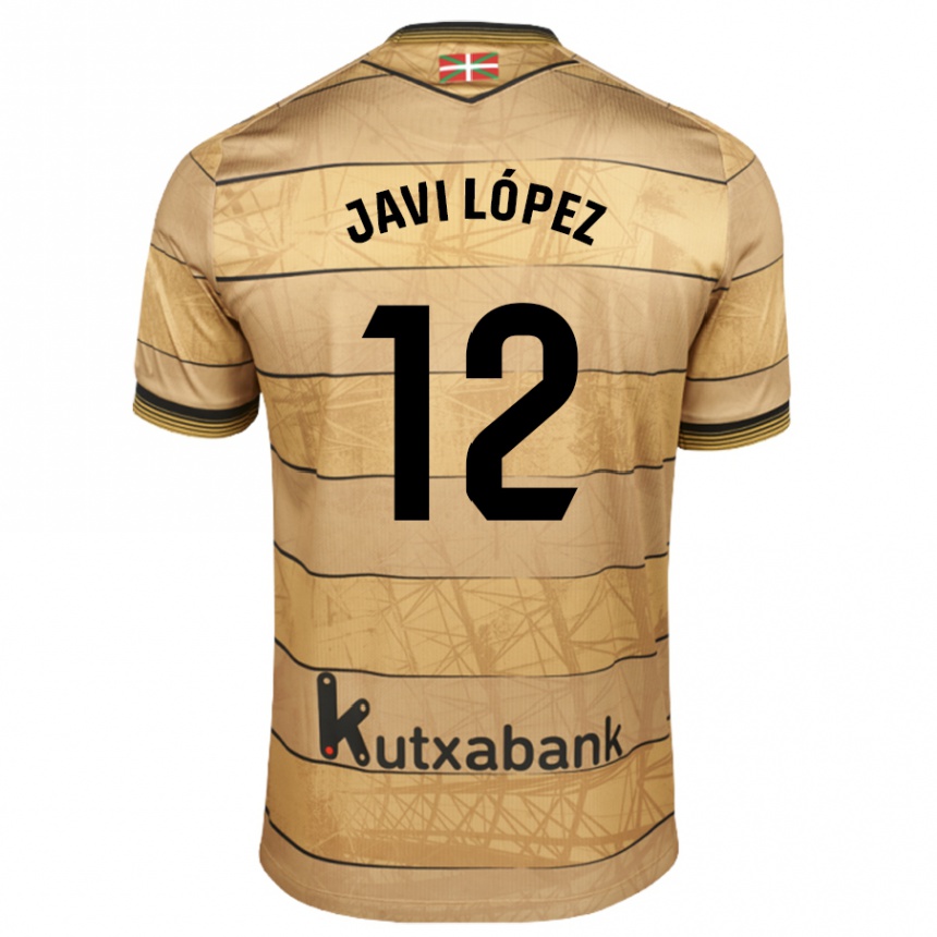 Homme Football Maillot Javi López #12 Marron Tenues Extérieur 2024/25 Canada