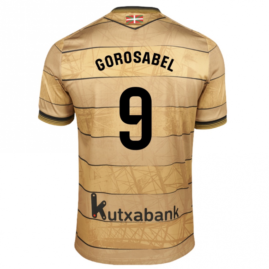 Men Football Jakes Gorosabel #9 Brown Away Jersey 2024/25 T-Shirt Canada